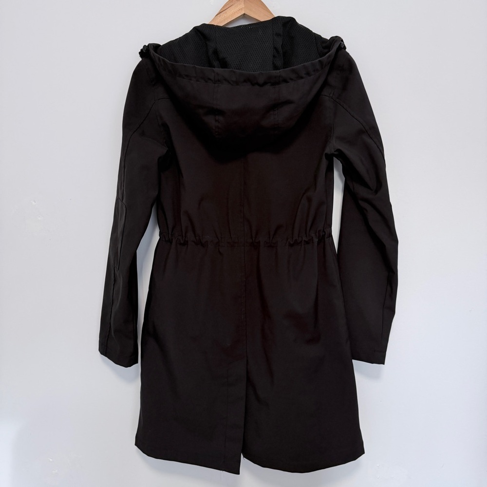 Joe Fresh Black Waterproof Hooded Trench Coat - Picture 4 of 4